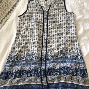 XL Naïf Blue and White Dress